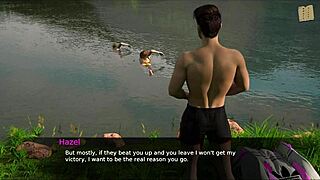 hey cutie, watch this hot brunette flirt in a steamy 3D game! 😉