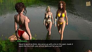 hey cutie, watch this hot brunette flirt in a steamy 3D game! 😉