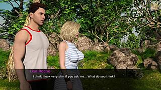 hey cutie, watch this hot brunette flirt in a steamy 3D game! 😉