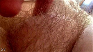 She’s just casually rubbing her hairy milf pussy for homemade fun