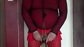 Sissy Crossdress Swallows Piss And Doesn't Care Who Likes It