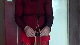 Sissy Crossdress Swallows Piss And Doesn't Care Who Likes It