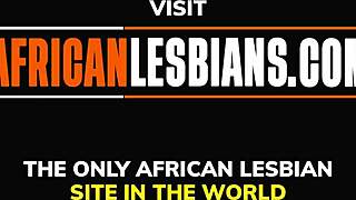 African lesbians indulge in oral pleasure in the restroom