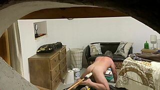 Hidden camera captures gay amateur's intimate moment with his girlfriend