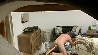 Hidden camera captures gay amateur's intimate moment with his girlfriend