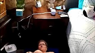 Vee's morning yoga turns subtly intimate