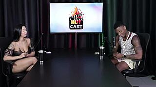 Young teen sees arm in pussy for first time in sheer red lingerie