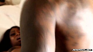 Busty wife takes a monster cock in a hot interracial encounter