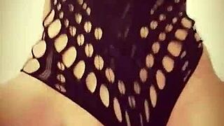 Amateur girlfriend in lingerie sucks and rides cock with big ass after party.