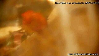 a brunette milf teases with seductive dance moves