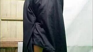 amazing latina woman dancing to indian music at home