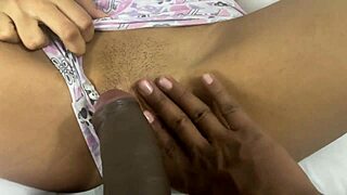 Hottest Pussy Rubbing and Cumshot on Little Stepsister's Pussy