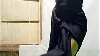 amazing latina woman dancing to indian music at home