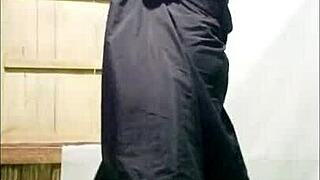 amazing latina woman dancing to indian music at home