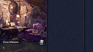 see diva mikami’s ass take that wooden dildo hard