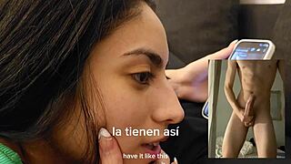 Mi novia reacciona sorprendida a las vergas enormes de mis amigos