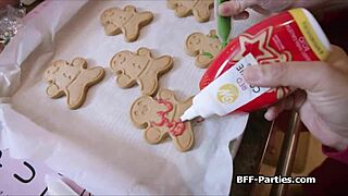 holiday baking turned into cock sharin foursome lol