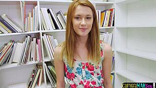 Petite beauty experiences intense doggy-style pounding in intimate encounter