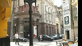 sexy brunette flaunts body on santos streets and porto docks