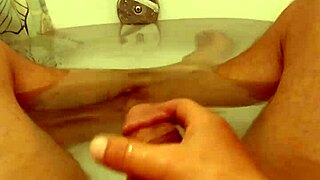Steamy bath time play with real wife and girlfriend