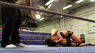 Hey, Watch These Faketit European Babes Wrestle Hard with Big Tits Bouncing!