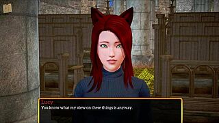 New Family 479: Redhead Teen and MILF Show Big Tits in Homemade Game