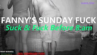 Fanny's lazy Sunday turns into a rough bent-over fuck session