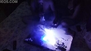 The appetizer for the party – the taste of the bride’s lips and the taste of the amateur’s pussy