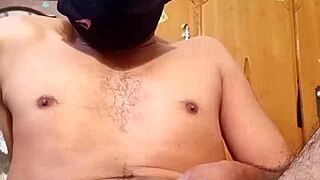 A sexy young Muslim man masturbates with oil and has a big cock.