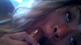 Young wife gives blow job at home in POV video