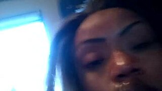 Young wife gives blow job at home in POV video