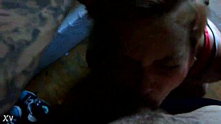 Married woman’s amateur blowjob experience with a teen at home