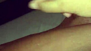 Carameldick4's solo pleasure at home with a happy ending