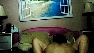 Amateur couple enjoys hot sex at home on a Saturday night.