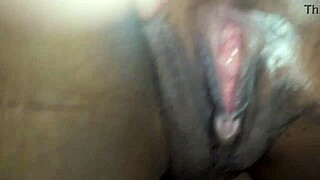 My rich girlfriend is a black banana-haired amateur who likes to sneak in and have sex with me at home.
