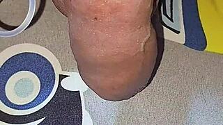 Myanmar gay lover experiments with HOMEMADE SALINE INJECTION on big cock