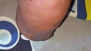 Myanmar gay lover experiments with HOMEMADE SALINE INJECTION on big cock