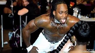 Male Strippers Show Off Hardcore Moves in Wild Ebony Milf Scene