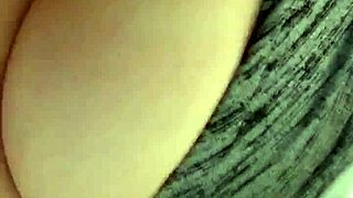 Playing with Wife's Amazing Natural Tits in Oiled Fun