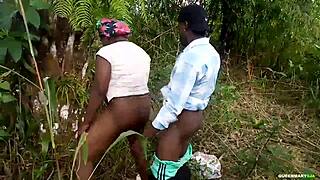 oh man, two hairy lovers get caught fucking in the bush on sunday! 😏