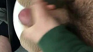 A 30-year-old Japanese amateur masturbates in the bathroom and then goes back to bed with the evidence of his pleasure.