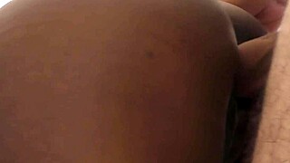 interracial doggystyle creampie with shaved ebony 😍