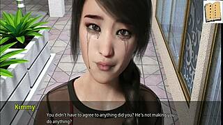 Why are you trying to get Kimmy's trust in this hentai scene?