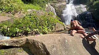Wild Amateur Video! Pretinha 18 Gets Nailed at Waterfall Outdoors