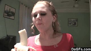 Amateur lesbians have fun at home in kitchen