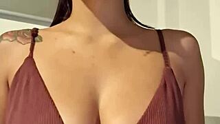 Teasing solo session with a realistic dildo for ultimate pleasure