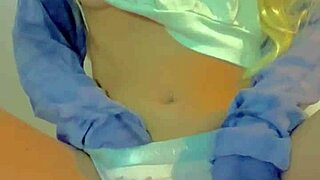 Beautiful girlfriend in sexy lingerie masturbates