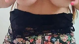 Hot 18-Year-Old In College Outfit Masturbating