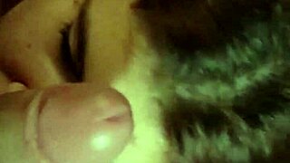 Housewife with an Italian background enjoys deep throat facial