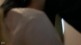 Young and straight bride enjoys solo pleasure in her home